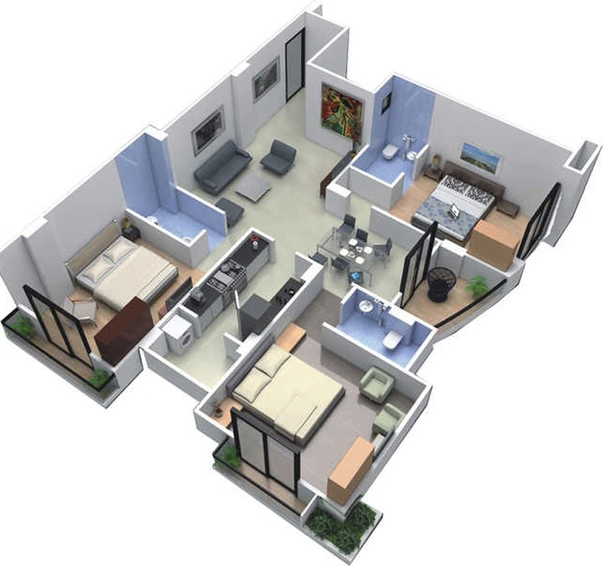 3 BHK Flat in Shikhar Balaji Skyz in Nipania, Indore - Image 195998