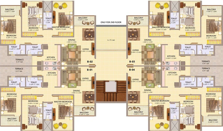Floor Plan of Chamunda River Park in Marcel, Goa - Image 41080