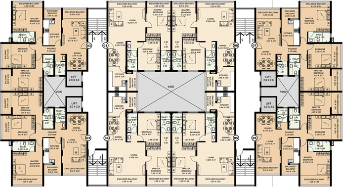 Floor Plan of Alcon Estrela 2 in Panjim, Goa - Image 41127