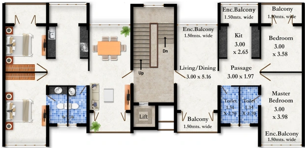 Floor Plan of Girija Greens in Thivim, Goa - Image 41167