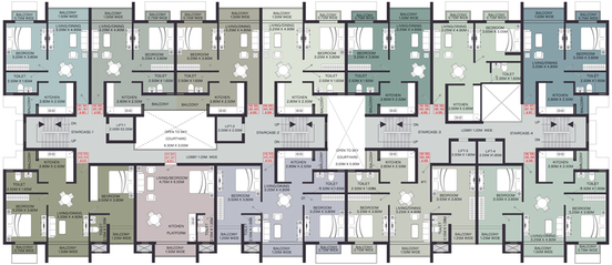 Floor Plan of Raichandani Botanica in Candolim, Goa - Image 98378