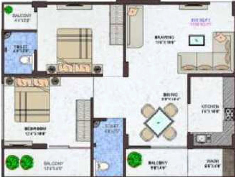2 BHK Flat in Lotus Orion Grand in Bhawrasla, Indore - Image 501705