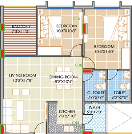 2 BHK Flat in Man Royal One in Talawali Chanda, Indore - Image 501773