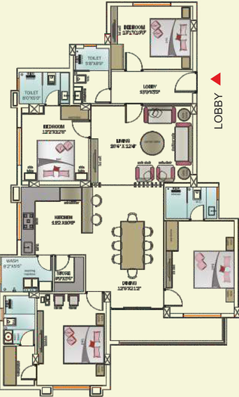 4 BHK Flat in JRK Ghanshyam Castle in Khajrana, Indore - Image 501800