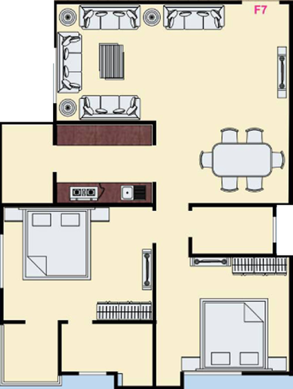 2 BHK Flat in Akruti Lal Bagh in Keshar Bagh, Indore - Image 501868