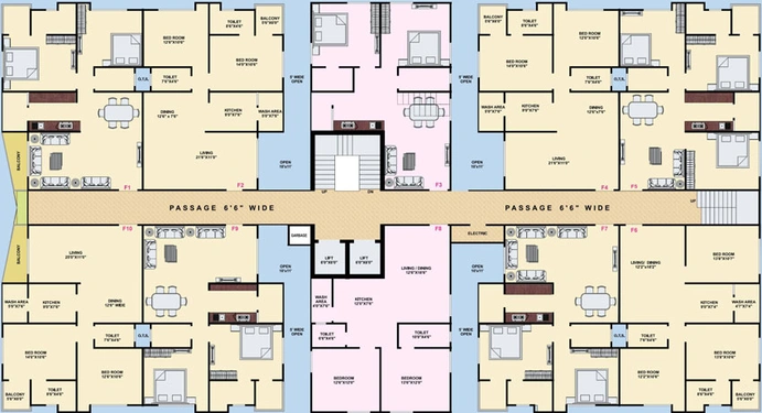 Floor Plan of Akruti Lal Bagh in Keshar Bagh, Indore - Image 51672