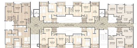 Floor Plan of Mangalam Paradise in Moshi, Pune - Image 14849