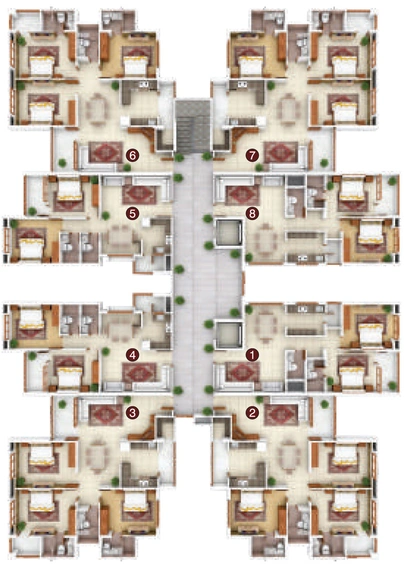 Floor Plan of Royal Amar Greens in Niranjanpur, Indore - Image 103671