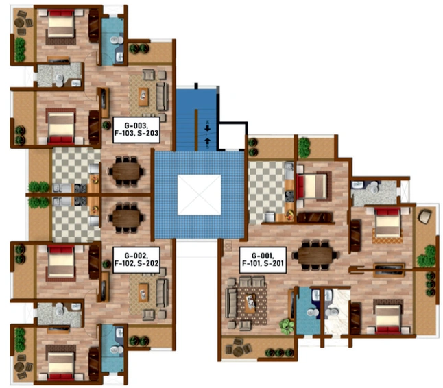 Floor Plan of Edcon Monte Verde in Porvorim, Goa - Image 92695