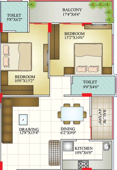 2 BHK Flat in Universal Orion Galaxy in Ujjain Road, Indore - Image 503123