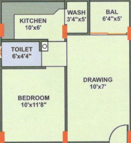 1 BHK Flat in Lotus Bliss in Ujjain Road, Indore - Image 503230