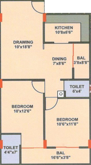 2 BHK Flat in Lotus Bliss in Ujjain Road, Indore - Image 503232