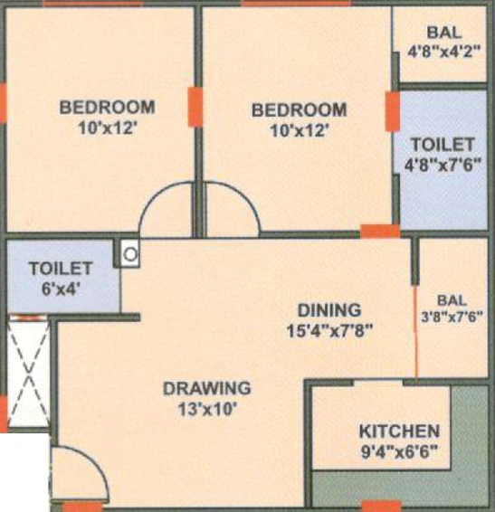2 BHK Flat in Lotus Bliss in Ujjain Road, Indore - Image 503231