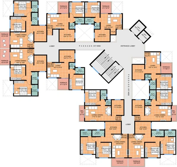 Floor Plan of Maruti Ravi Uday in Moshi, Pune - Image 14808