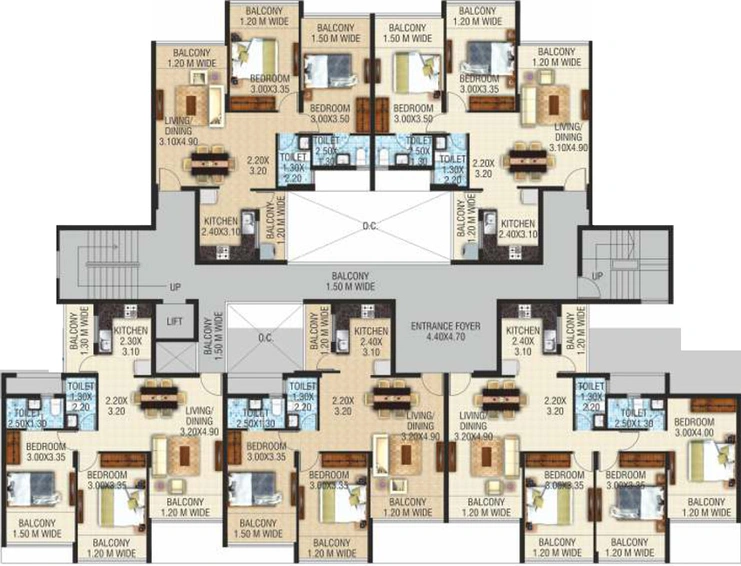 Floor Plan of Maryjo Golden Skylight in Margao, Goa - Image 42059