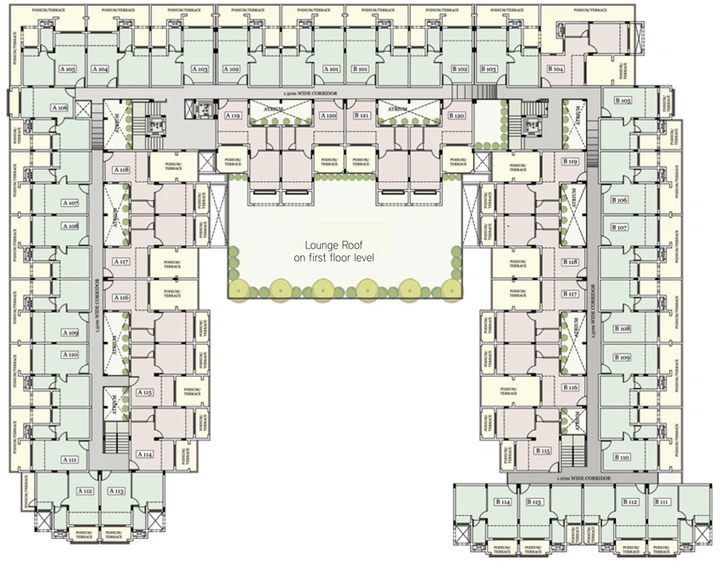 Floor Plan of Heritage The Bosque in Mapusa, Goa - Image 100072