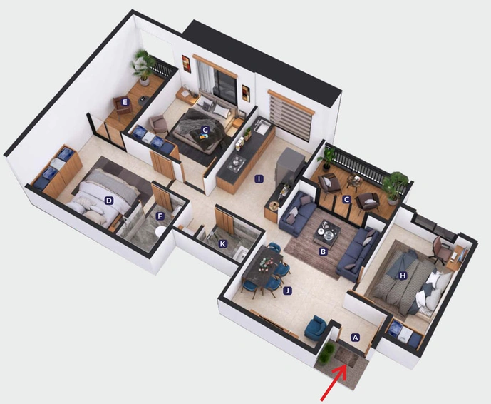 3 BHK Flat in Nexus Atrium in Moshi, Pune - Image 429677