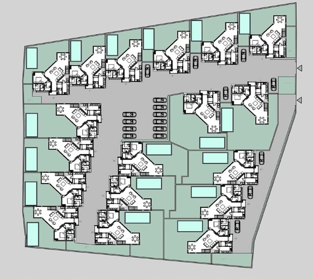 Master Plan of Vianaar La Cascada in Vagator, Goa - Image 42212