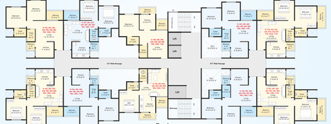 Floor Plan of Unique Infra Hexa Towers in Moshi, Pune - Image 15125