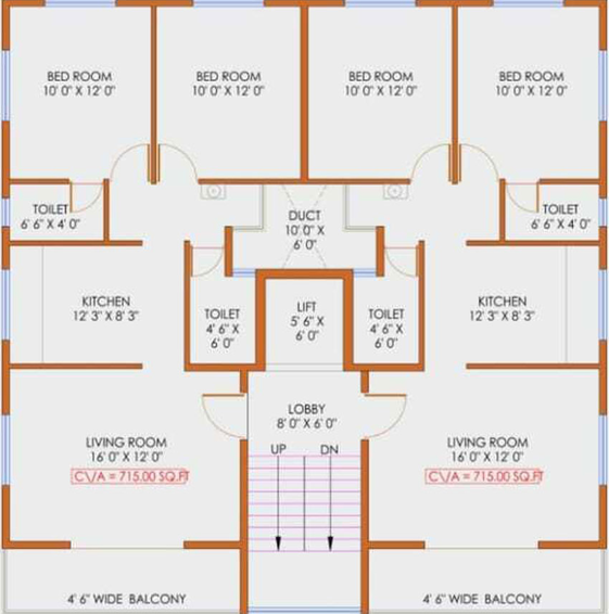 Floor Plan of Vastu K Cube in Indira Nagar, Nashik - Image 13756