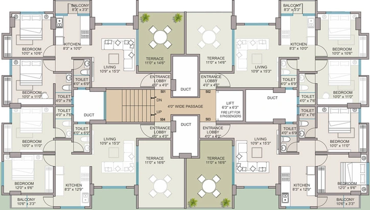 Floor Plan of Neelam Kalpataru in Dwarka, Nashik - Image 13763