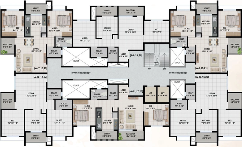 Master Plan of Pawa Blossom in Indira Nagar, Nashik - Image 13804