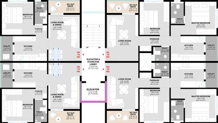 Floor Plan of Vijay Galaxy in Panchavati, Nashik - Image 13862