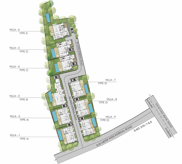 Master Plan of Ashray Mayberry Villa Phase 3 in Anjuna, Goa - Image 42454