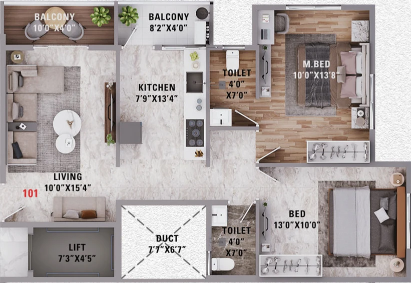 2 BHK Flat in Yogeshwar Shivalik Sagar in Pathardi Phata, Nashik - Image 427259