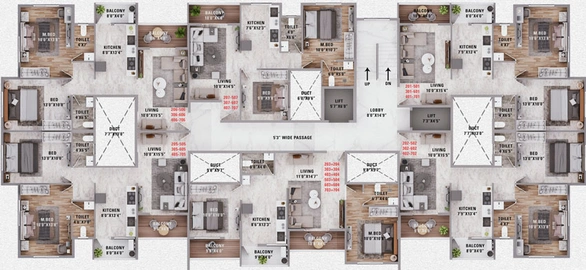 Floor Plan of Yogeshwar Shivalik Sagar in Pathardi Phata, Nashik - Image 13965