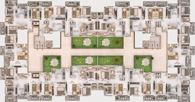 Floor Plan of Yogeshwar Shivalik Siddhi in Pathardi Phata, Nashik - Image 14000