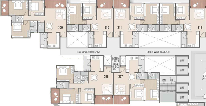 Floor Plan of Yogeshwar Shivalik Status in Indira Nagar, Nashik - Image 124176