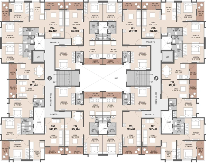 Floor Plan of Yogeshwar Shivalik Sankul in Indira Nagar, Nashik - Image 14105
