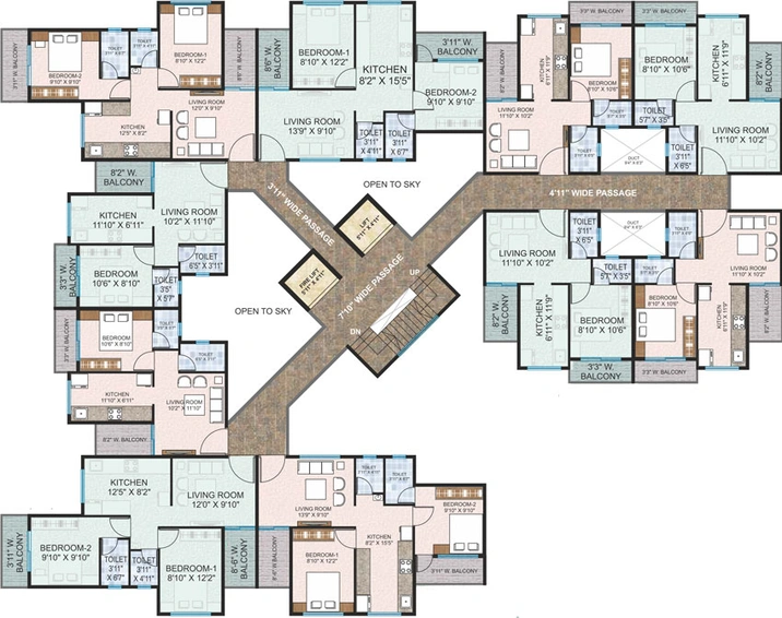 Floor Plan of Ravindra Pandav Enclave in Pathardi Phata, Nashik - Image 14158