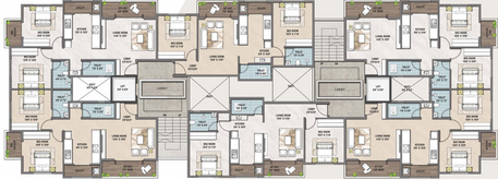 Floor Plan of Jaap Morya Heights in Pathardi Phata, Nashik - Image 14265