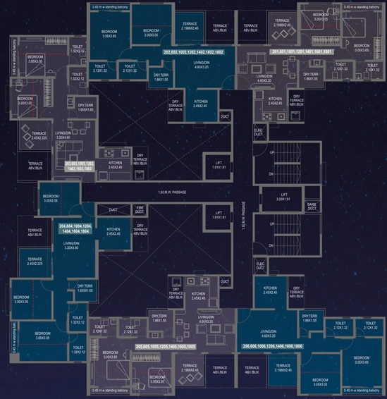 Floor Plan of Aishwaryam Comfort Gold in Akurdi, Pune - Image 15068