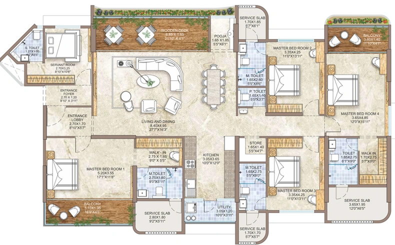 5 BHK Flat in Antonia The Sky Villa in Govind Nagar, Nashik - Image 428210