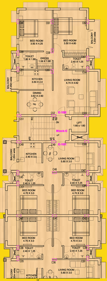 Floor Plan of R Square Liberata in Thivim, Goa - Image 42711