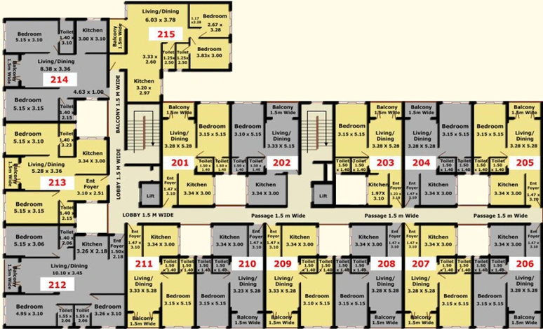 Floor Plan of Prabhu Signature in Dabolim, Goa - Image 42756