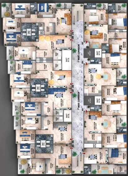 Floor Plan of Mangala Luxury Landmark in Bhawrasla, Indore - Image 53209