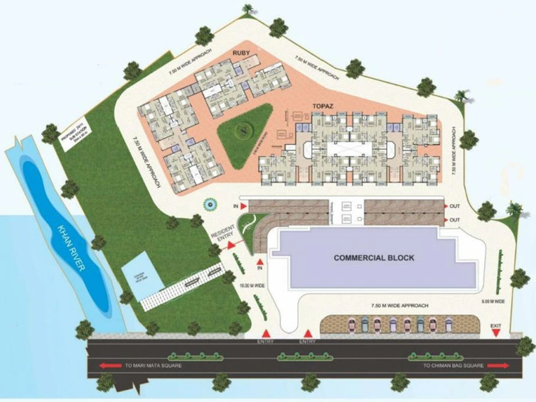 Master Plan of MP Rainbow Residency in New Palasia, Indore - Image 102188