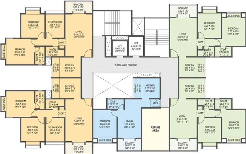 Floor Plan of Krisala 41 Elite in Tathawade, Pune - Image 14980