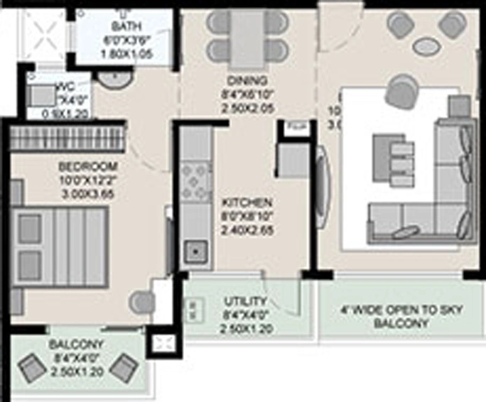 1 BHK Flat in Pride Ram Krishna Residency in Nashik Road, Nashik - Image 428446