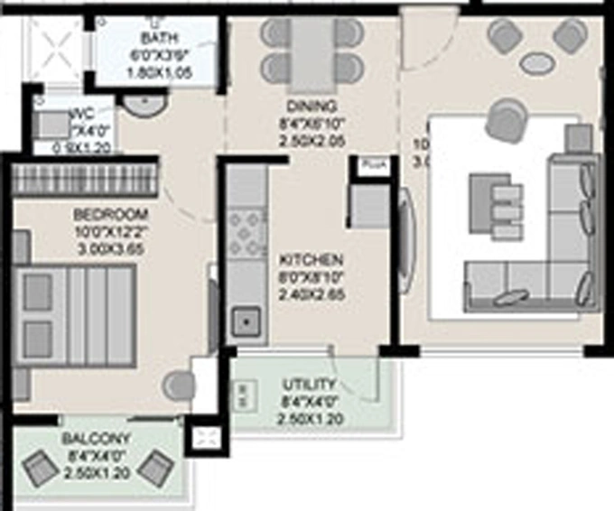 1 BHK Flat in Pride Ram Krishna Residency in Nashik Road, Nashik - Image 428445