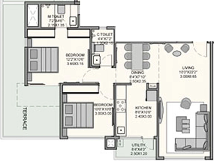 2 BHK Flat in Pride Ram Krishna Residency in Nashik Road, Nashik - Image 428449