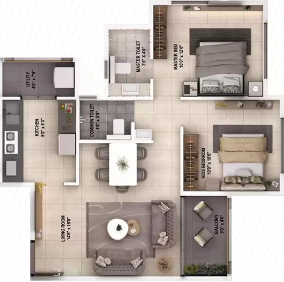 2 BHK Flat in Shreeji Excelencia in Gangapur Road, Nashik - Image 428977