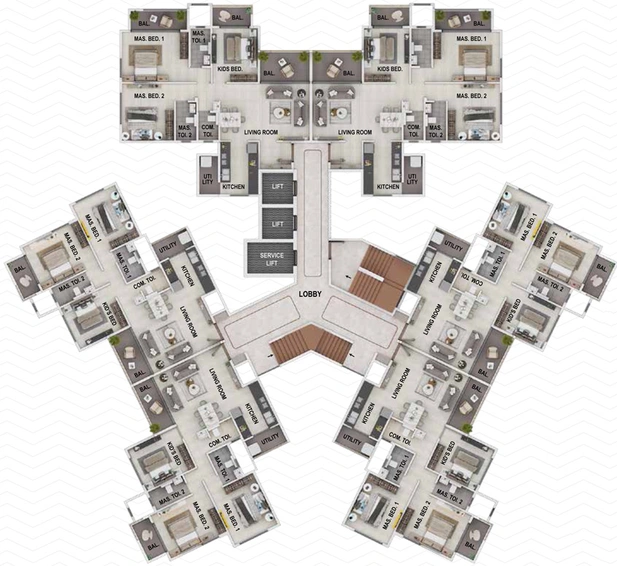 Floor Plan of Shreeji Excelencia in Gangapur Road, Nashik - Image 14706
