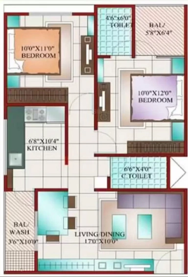 2 BHK Flat in Prashant Sagar in Sanchar Nagar, Indore - Image 508518