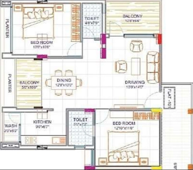 2 BHK Flat in Good Heaven Homes in Bicholi Mardana, Indore - Image 698913