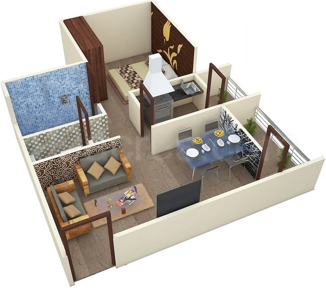 1 BHK Flat in Suyash Utsav Aangan in Super Corridor, Indore - Image 508590
